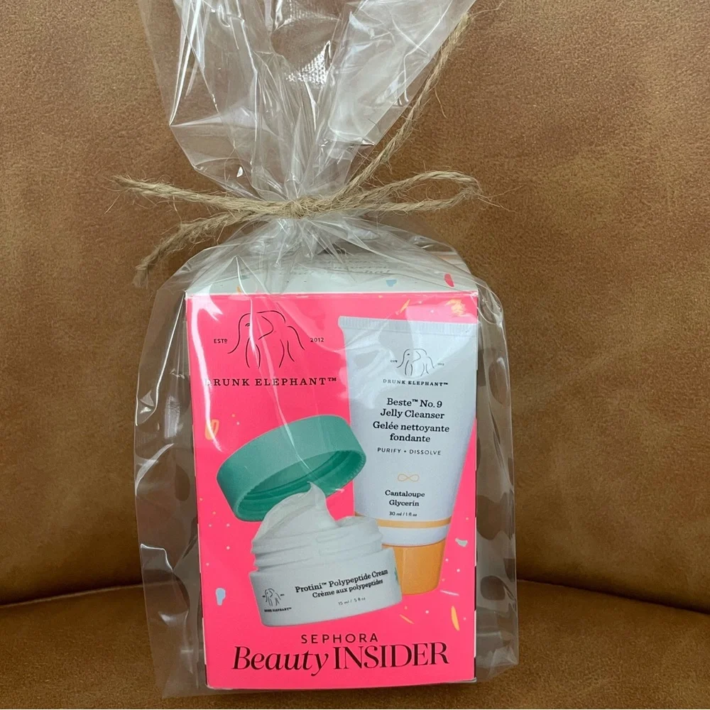 NEW Sephora Drunk Elephant Polypeptide Cream+Jelly Cleanser set (travel size). - Picture 3 of 9
